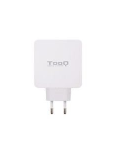Cargador de pared tooq tqwc-2s03wt 1xusb-c pd+usb a qc3.0, 48w blanco