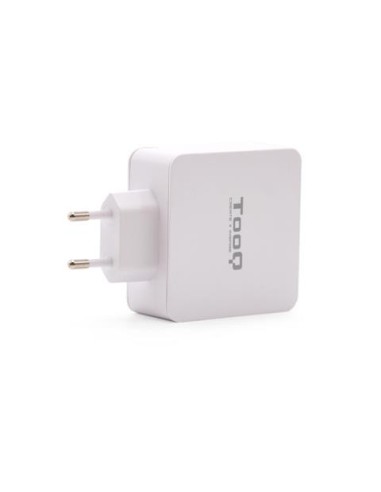 Cargador de pared tooq tqwc-2s03wt 1xusb-c pd+usb a qc3.0, 48w blanco