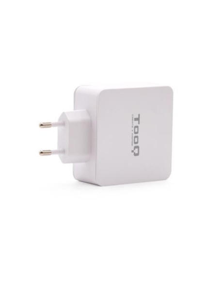 Cargador de pared tooq tqwc-2s03wt 1xusb-c pd+usb a qc3.0, 48w blanco