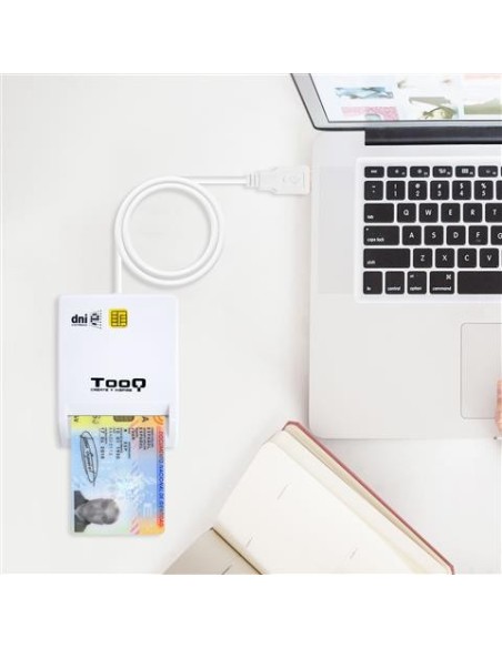 TOOQ Lector De Tarjetas Inteligentes TQR-210W Blanco USB 2.0 | Kiwiku  