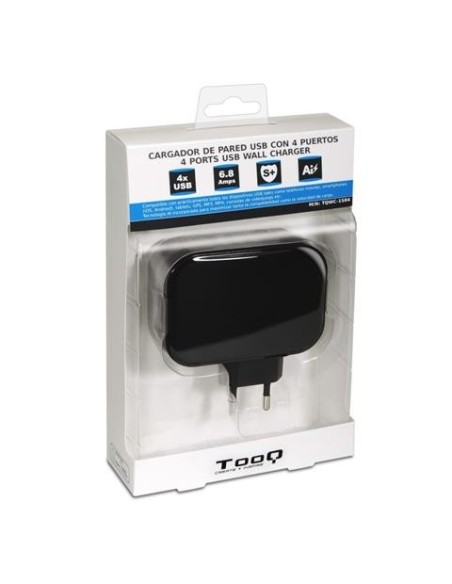 Comprar Tooq cargador usb 4xusb tqwc-1s04 TQWC-1S04 kiwiku.com