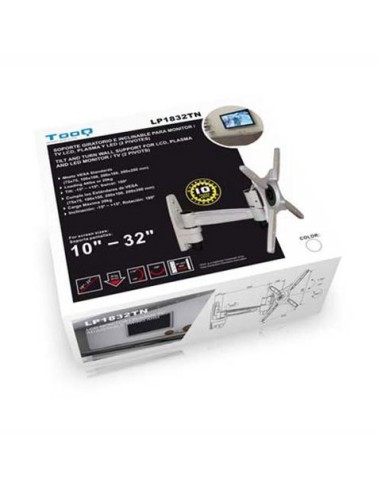 Soporte de pared (monitor / plasma / LCD / LED) 13"-42" Negro Tooq LP1832TN