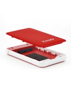 Caja externa para discos duros 2.5" SATA I/II/III a USB 3.1 Gen1 con UASP Roja Tooq TQE-2528R 2