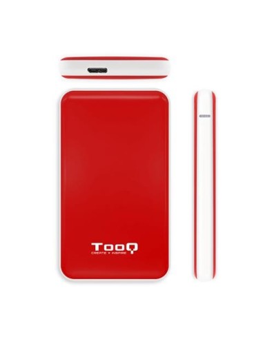 Caja externa para discos duros 2.5" SATA I/II/III a USB 3.1 Gen1 con UASP Roja Tooq TQE-2528R