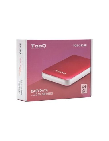 Caja externa para discos duros 2.5" SATA I/II/III a USB 3.1 Gen1 con UASP Roja Tooq TQE-2528R