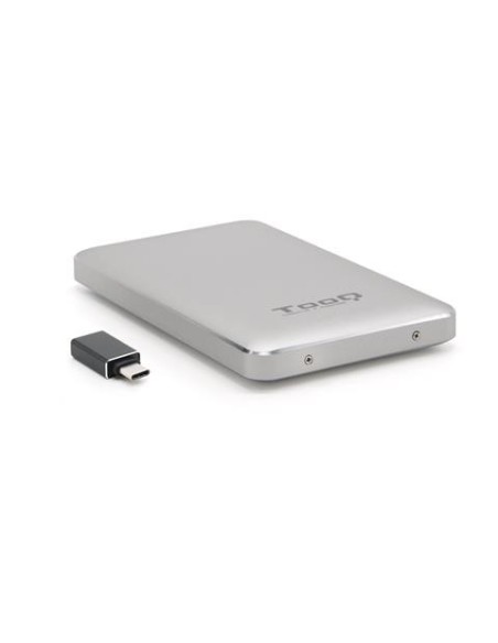 Caja externa para discos duros 2.5" SATA I/II/III a USB 3.1 Gen1 con UASP Plata Tooq TQE-2531S