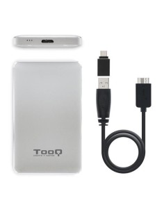 Caja externa para discos duros 2.5" SATA I/II/III a USB 3.1 Gen1 con UASP Plata Tooq TQE-2531S 2