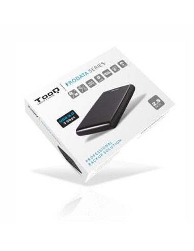 Caja externa para discos duros 2.5” SATA I/II/III a USB 3.0 con UASP negra Tooq TQE-2526B TQE