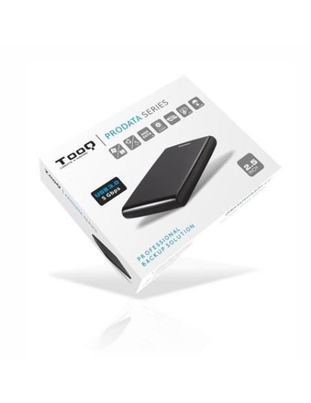 Caja externa para discos duros 2.5” SATA I/II/III a USB 3.0 con UASP negra Tooq TQE-2526B TQE
