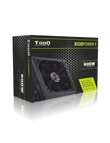 Fuente de alimentación Ecopower II ATX 600W con PFC Activo Tooq TQEP-600SP