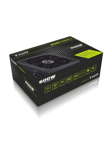 Fuente de alimentación Ecopower II ATX 600W con PFC Activo Tooq TQEP-600SP