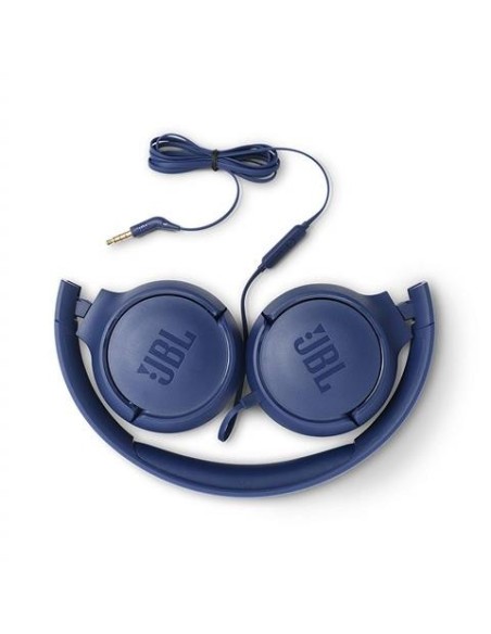 Auriculares pure bass cable plano sin enredos Jbl tune 500 azul   kiwiku.com