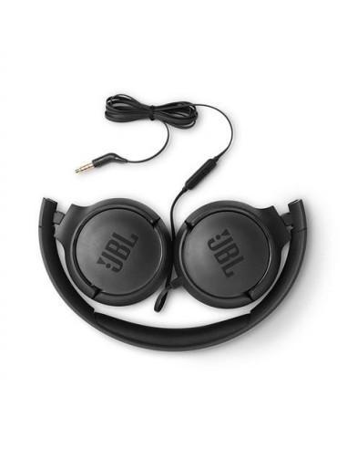 Auriculares pure bass cable plano sin enredos Jbl tune 500 Negro kiwiku.com