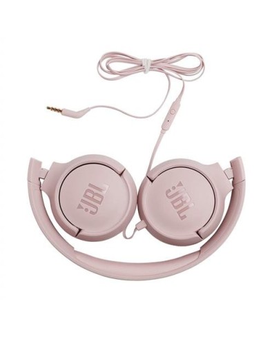 Auriculares pure bass cable plano sin enredos Jbl tune 500 Rosa kiwiku.com