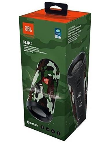 Altavoz inalámbrico jbl flip 4 squad - 8w - bluetooth - ipx7 resistente al agua JBLFLIP4BLU