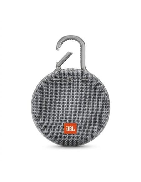 JBL Clip 3 Altavoz inalámbrico portátil con Bluetooth – Parlante resistente al agua (IPX7)  Gris