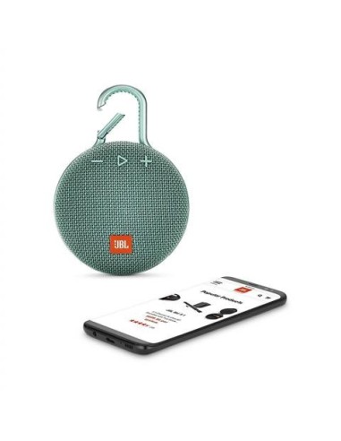 JBL Clip 3 Altavoz inalámbrico portátil con Bluetooth – Parlante resistente al agua (IPX7)  Turquesa