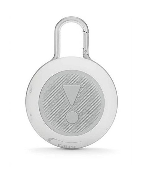 JBL Clip 3 Altavoz inalámbrico portátil con Bluetooth – Parlante resistente al agua (IPX7)  Blanco