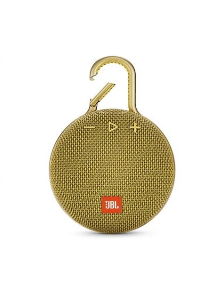 JBL Clip 3 Altavoz inalámbrico portátil con Bluetooth – Parlante resistente al agua (IPX7)  Amarillo