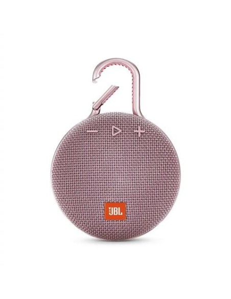 JBL Clip 3 Altavoz inalámbrico portátil con Bluetooth – Parlante resistente al agua (IPX7)  Rosa
