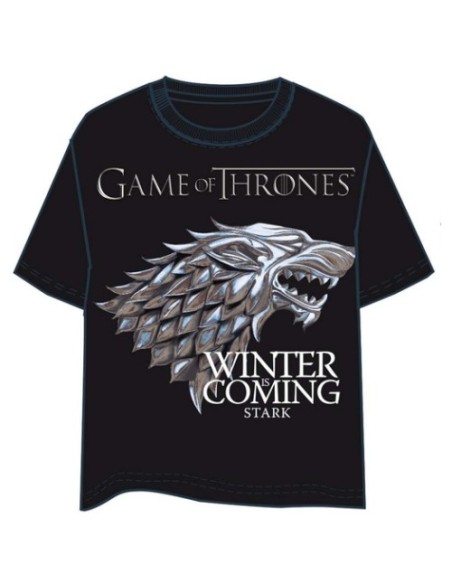 Comprar Camiseta juego de tronos stark logo CCE3564 Negra kiwiku.com