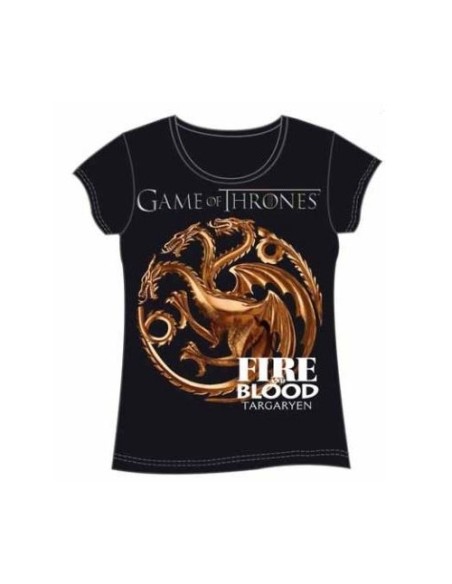 Camiseta chica juego de tronos targaryen CCECH3563 kiwiku.com