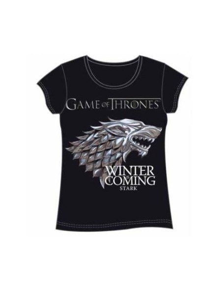 Camiseta chica juego de tronos stark CCECH3564 kiwiku.com