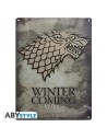 Placa de metal juego de tronos stark 28x38 MEABYPLA006