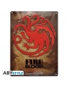 Placa de metal juego de tronos targaryen 28x38 MEABYPLA007