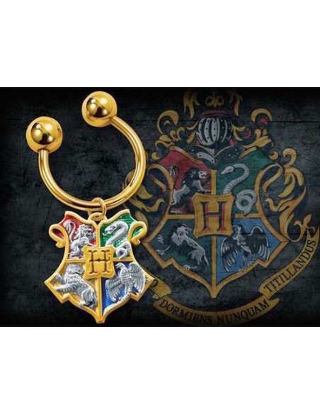 Llavero chapado en oro 24 kilates hogwarts harry potter NOB7117 kiwiku.com