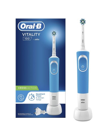 Braun oral-b vitality 100 cross action azul cepillo de dientes elÉctrico con tecnologÍa 2d