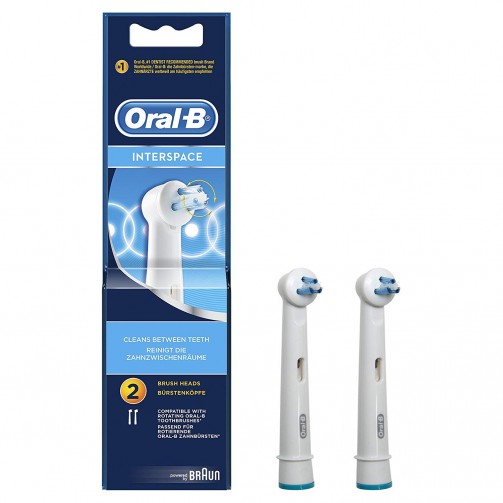 Oral-B - Pack de 2 cabezales para cepillos de dientes recargables -  Interdental IP17 853893