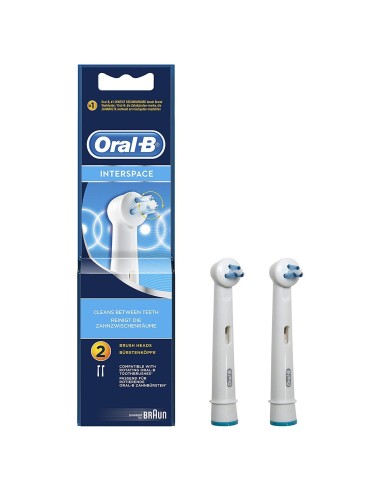 Oral-B - Pack de 2 cabezales para cepillos de dientes recargables -  Interdental IP17 853893