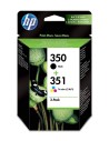 Cartuchos de tinta HP 350/351 original negro, cian, magenta, amarillo multipack 2 pieza(s) SD412EE