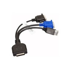 0.75 Adaptador para cable HP 676277-B21 adaptador de cable 1,9 cm 14.58 USB, Serial, VGA, Femenino, 91g, 37,03 cm 