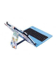 Funda Universal Estampada PIXEL GAMER (9 - 10,1") + teclado MicroUSB 19345