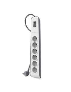 Regleta De Protección Contra Sobretensiones Belkin BSV603vf2M - 6 Tomas, Cable De 2 M | Kiwiku