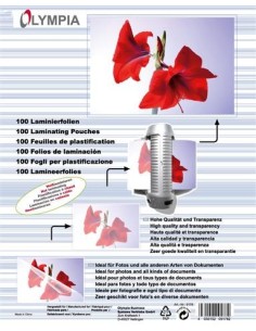 1x100 Olympia Laminating pouches DIN A6 125 micron 9178 kiwiku.com