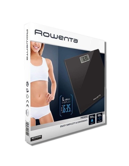 BÁscula de baÑo rowenta bs1060v0 premiss - capacidad 150kg - graduacion 100g - vidrio templado