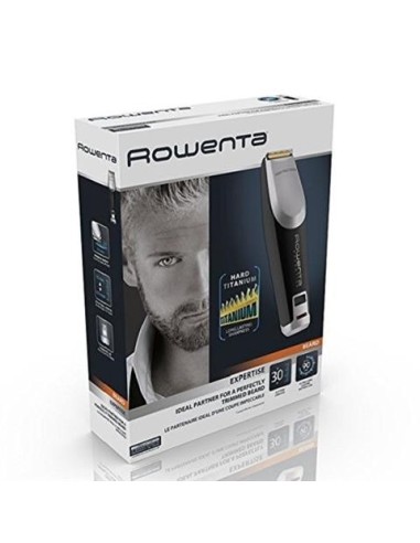 Rowenta tn3400 expertise gris cortapelos de barba con recubrimiento de titanio