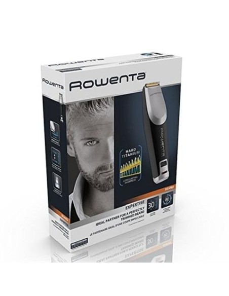 Rowenta tn3400 expertise gris cortapelos de barba con recubrimiento de titanio