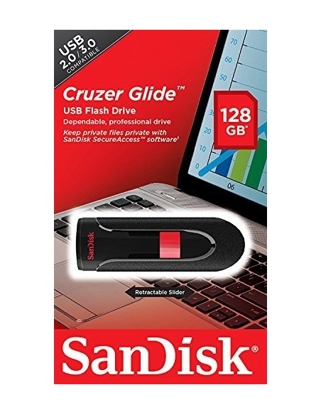 Memoria USB SanDisk SDCZ60-128G-B35 128 GB Cruzer Glide USB 2.0  SDCZ60-128G-B35 kiwiku.com