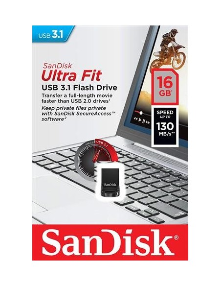 Usb disk 16 gb ultra fit usb 3.1 sandisk SDCZ430-016G-G46 kiwiku.com
