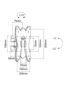 Soporte de pared (monitor / plasma / LCD / LED) 23"-42" - Tooq -  LP1942TN-B kiwiku.com 2