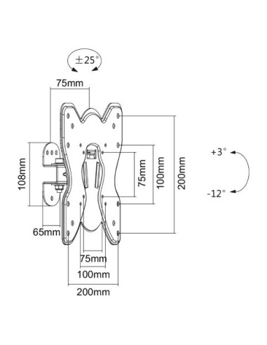 Soporte de pared (monitor / plasma / LCD / LED) 23"-42" - Tooq -  LP1942TN-B kiwiku.com