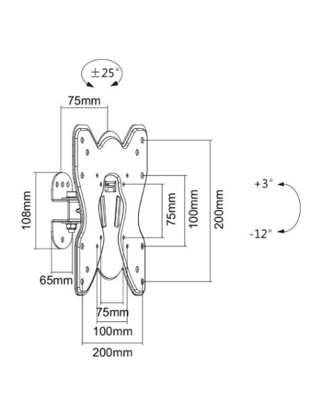 Soporte de pared (monitor / plasma / LCD / LED) 23"-42" - Tooq -  LP1942TN-B kiwiku.com