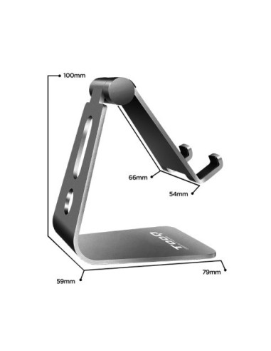 Soporte de sobremesa ajustable para teléfono / tablet - Tooq -  PH0001-G kiwiku.com