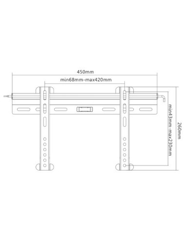 Soporte de pared (monitor / plasma / LCD / LED) 32"-55" - Tooq - LP3037F-S kiwiku.com