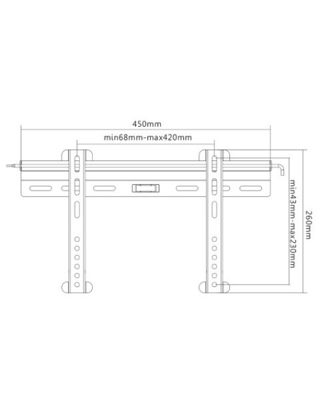 Soporte de pared (monitor / plasma / LCD / LED) 32"-55" - Tooq - LP3037F-S kiwiku.com