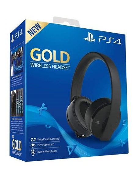 Auriculares con micro inalambricos Sony Ps4 Gold Negros 9455165 kiwiku.com